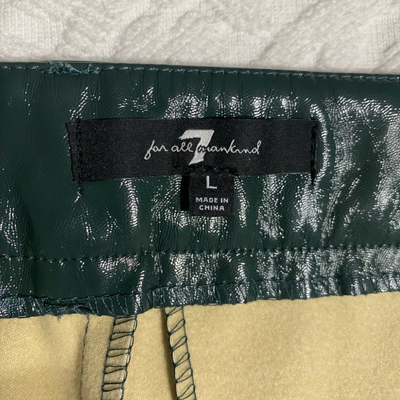 Green vinyl like ladies slacks. Size Large NWOT - Picture 6 of 8